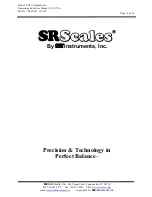 Предварительный просмотр 14 страницы SR Scales SR615 Operating And Service Manual