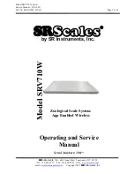 Preview for 1 page of SR Scales SRV710 Operating And Service Manual