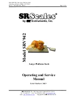 SR Scales SRV942 Operating And Service Manual preview