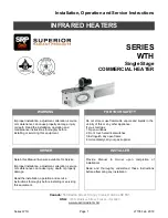 SRP WTH Series Installation, Operation And Service Instructions preview