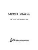 Предварительный просмотр 1 страницы SRS Labs SR445A Manual