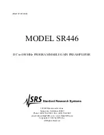 SRS Labs SR446 Manual предпросмотр