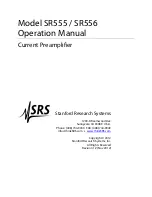 Предварительный просмотр 1 страницы SRS Labs SR555 Operation Manual