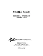 Предварительный просмотр 1 страницы SRS Labs SR625 Manual