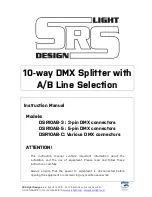 Preview for 1 page of SRS Light Design DSR10AB-3 Instruction Manual