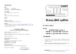 SRS Light Design DSR10N Instruction Manual предпросмотр