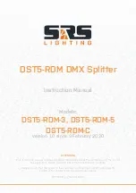 SRS Lighting DST5-RDM Instruction Manual preview