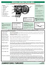 Предварительный просмотр 3 страницы SSANGYONG TURISMO 2015 Vehicle Instruction Card