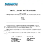 Предварительный просмотр 1 страницы SSBC A0730 Installation Instructions Manual