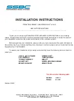 Предварительный просмотр 1 страницы SSBC A112-5 Installation Instructions Manual