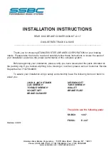 Preview for 1 page of SSBC A117 Installation Instructions Manual