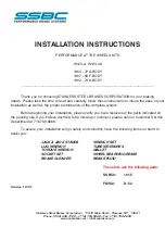 Предварительный просмотр 1 страницы SSBC W123-3A Installation Instructions Manual