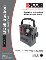 Preview for 1 page of SSCOR DCell Suction Operating Instructions & Maintenance Manual