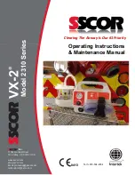 SSCOR VX-2 2310 Series Operating Instructions & Maintenance Manual preview