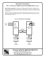 Предварительный просмотр 2 страницы SSI OPT-1 Instruction Sheet