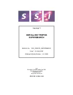 Preview for 1 page of SSI TROPOS SUPERSEARCH 2.4.0.000 Installation Manual