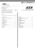 Preview for 1 page of SSP EDI Series Operating Manual