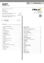 SSP HOLDX RL1 Operating Manual preview