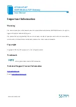 Preview for 2 page of SST Automation GT200-HT-MT User Manual