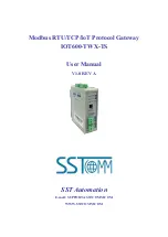 Preview for 1 page of SST Automation IOT600-TWX-TS User Manual