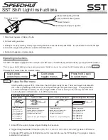 SST SPEEDHUT Shift Light Instructions предпросмотр