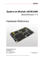 SSV Embedded Systems System-on-Module eSOM/2586 Hardware Reference Manual предпросмотр