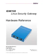 Предварительный просмотр 1 страницы SSV IGW/100 Hardware Reference Manual