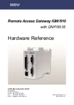 Предварительный просмотр 1 страницы SSV IGW/910 Hardware Reference Manual