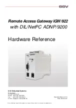 Предварительный просмотр 1 страницы SSV IGW/922 Hardware Reference Manual