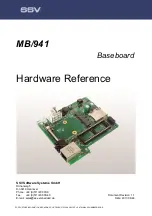 Preview for 1 page of SSV MB/941 Hardware Reference Manual