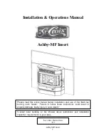 Preview for 1 page of St. Croix Ashby-MF Insert Installation & Operation Manual