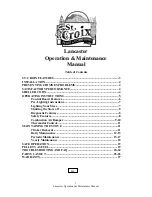 St. Croix Auburn Operation & Maintenance Manual preview