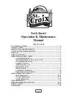 St. Croix YORK Operation Manual preview