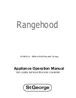 St George RHSGALA Appliance Operation Manual предпросмотр