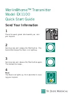 Preview for 1 page of St. Jude Medical Merlin@home EX1100 Quick Start Manual