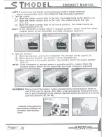 Preview for 8 page of st model ASW28 Product Manual