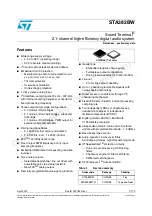 Preview for 1 page of ST Sound Termina STA382BWTR Manual