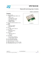 Предварительный просмотр 1 страницы ST SPBT2632C2A Manual