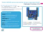 Preview for 3 page of ST STM32Cube FP-SNS-MOTENVWB1 Quick Start Manual