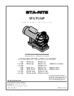 Preview for 1 page of STA-RITE 5TPRAYF-156 Owner'S Manual