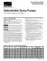 STA-RITE D125 Series Installation, Operation & Parts Manual preview