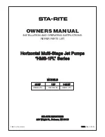 STA-RITE HMS-1FL Series Owner'S Manual preview