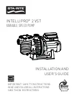 Preview for 1 page of STA-RITE INTELLIPRO 2 VST Installation And User Manual