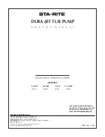 STA-RITE JTACL Owner'S Manual preview