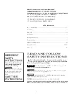 Preview for 2 page of STA-RITE JWPA5C Owner'S Manual