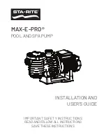 Предварительный просмотр 1 страницы STA-RITE MAX-E-PRO P6E6C-204L Installation And User Manual