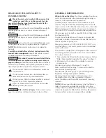 Preview for 3 page of STA-RITE Posi Clear PXC125 Owner'S Manual