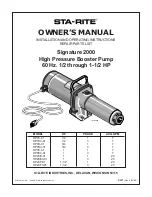 STA-RITE Signature 2000 HP20E-01 Owner'S Manual preview