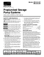 Preview for 1 page of STA-RITE SP440120T Installation, Operation & Parts Manual