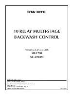 Предварительный просмотр 1 страницы STA-RITE SR-2700 Programming Manual